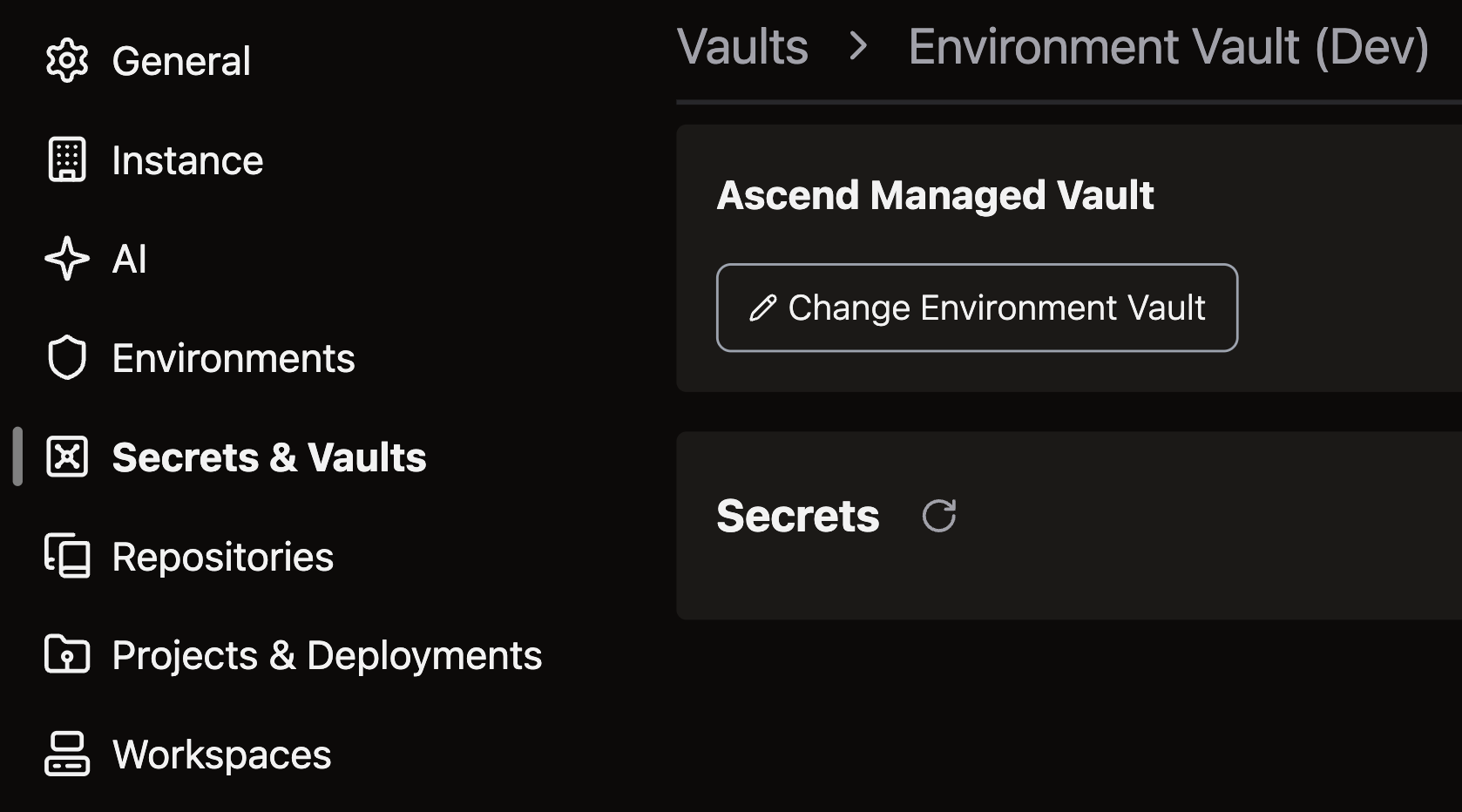 Environment vault
