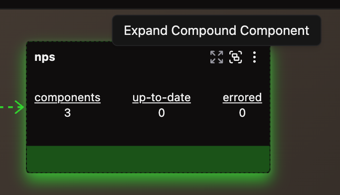 Collapsed Application - shown as a single Component in the Flow Graph