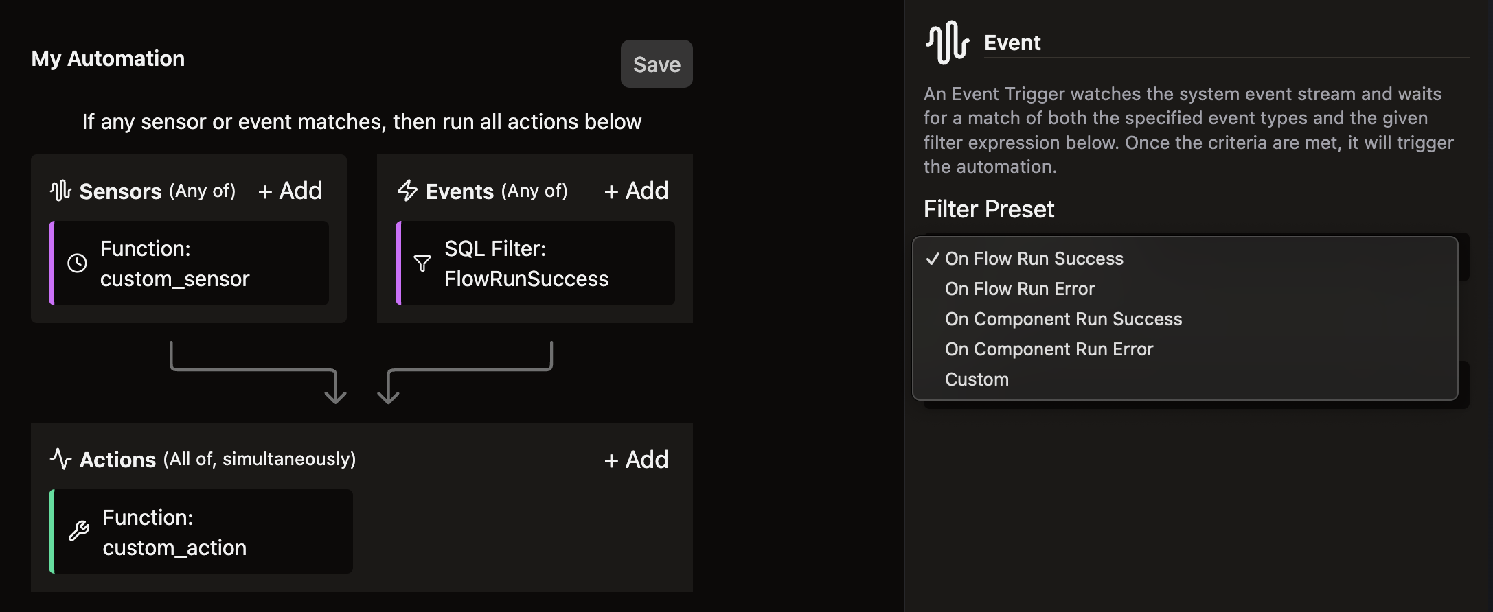 custom filter
