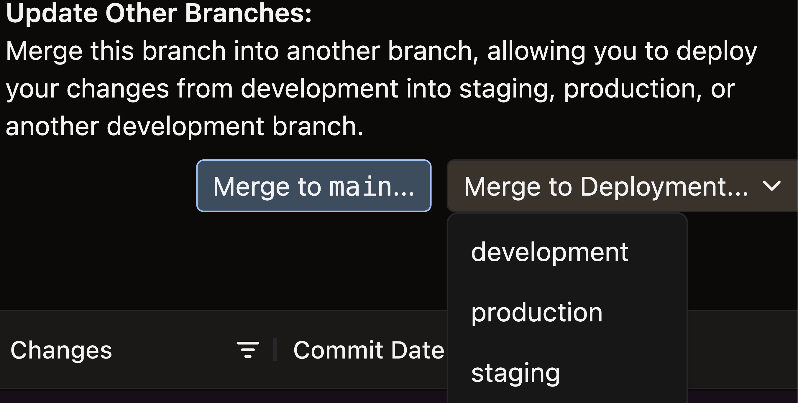 merge deployment
