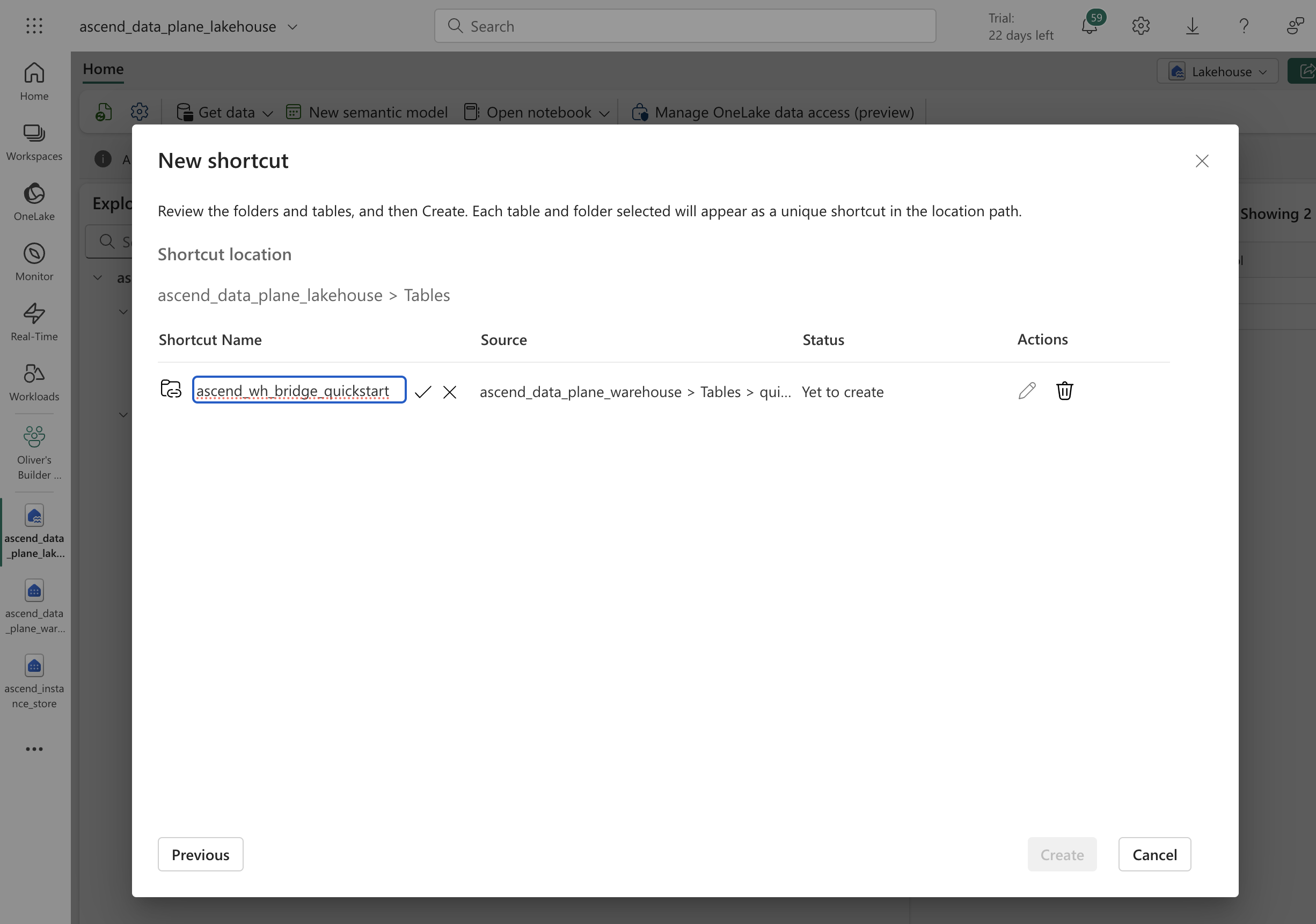 Create lakehouse schema shortcut pt3